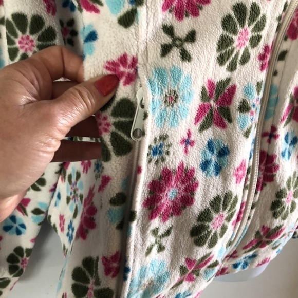 Columbia Size Youth 18/20 = Adult S Coat Sweater Printed Soft Warm Zip Up Jacket - Picture 6 of 16